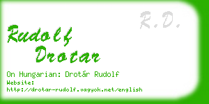 rudolf drotar business card