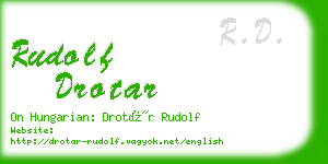 rudolf drotar business card